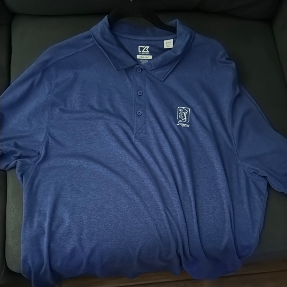 Cutter & Buck Blue Polo Shirt Classic Style
